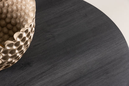 York soffbord ⌀80, svart