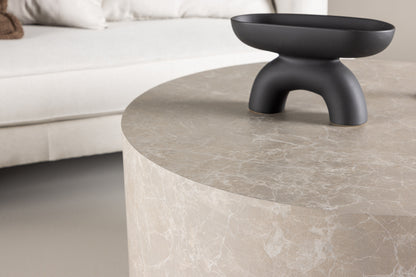 York soffbord ⌀80, beige