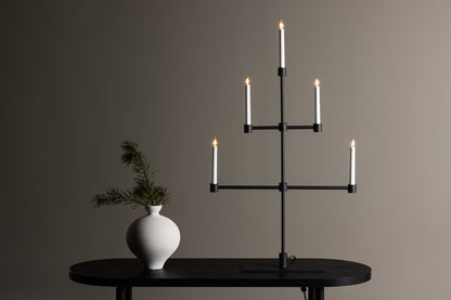 Avoriaz adventsljusstake, svart