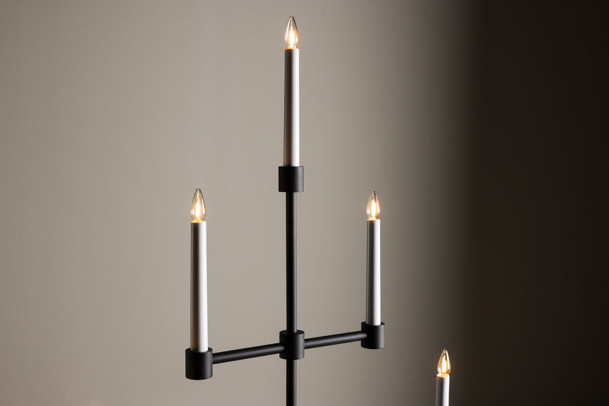 Avoriaz adventsljusstake, svart