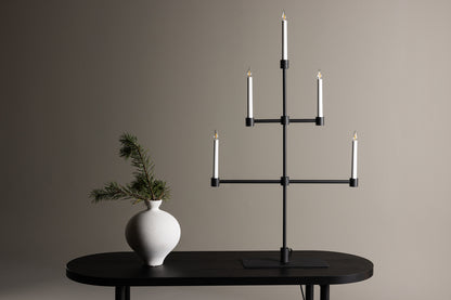 Avoriaz adventsljusstake, svart