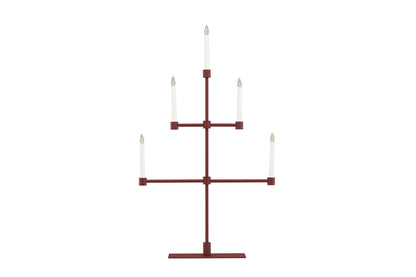 Avoriaz adventsljusstake, vinröd