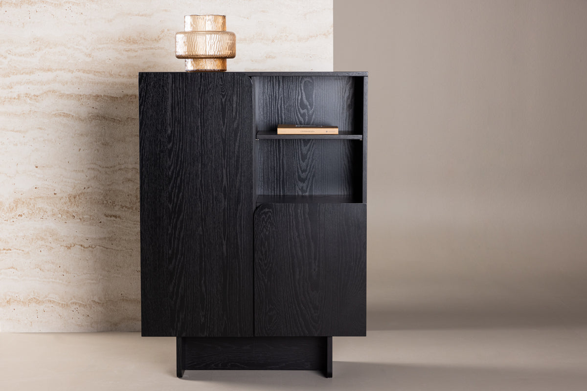 Tyresö skåp, svart 110x80x30