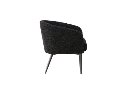 Fluffy fåtölj, svart teddytyg