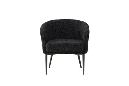 Fluffy fåtölj, svart teddytyg