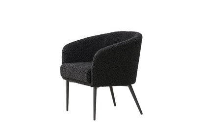 Fluffy fåtölj, svart teddytyg