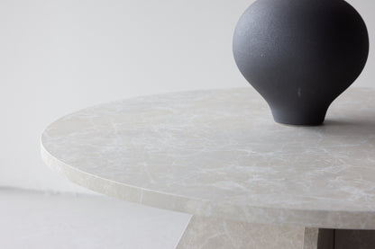 Bootcut soffbord, beige