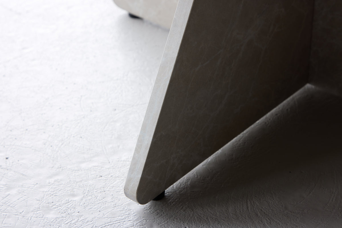 Bootcut soffbord, beige