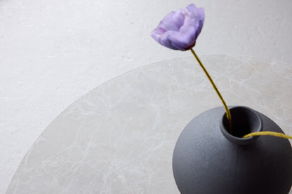 Bootcut soffbord, beige