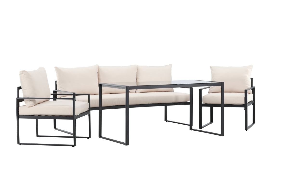 Catania soffgrupp, svart/beige