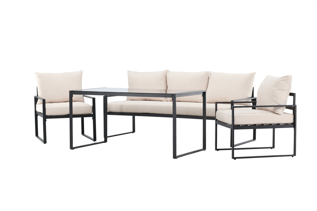 Catania soffgrupp, svart/beige