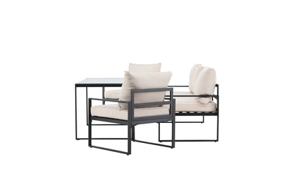Catania soffgrupp, svart/beige