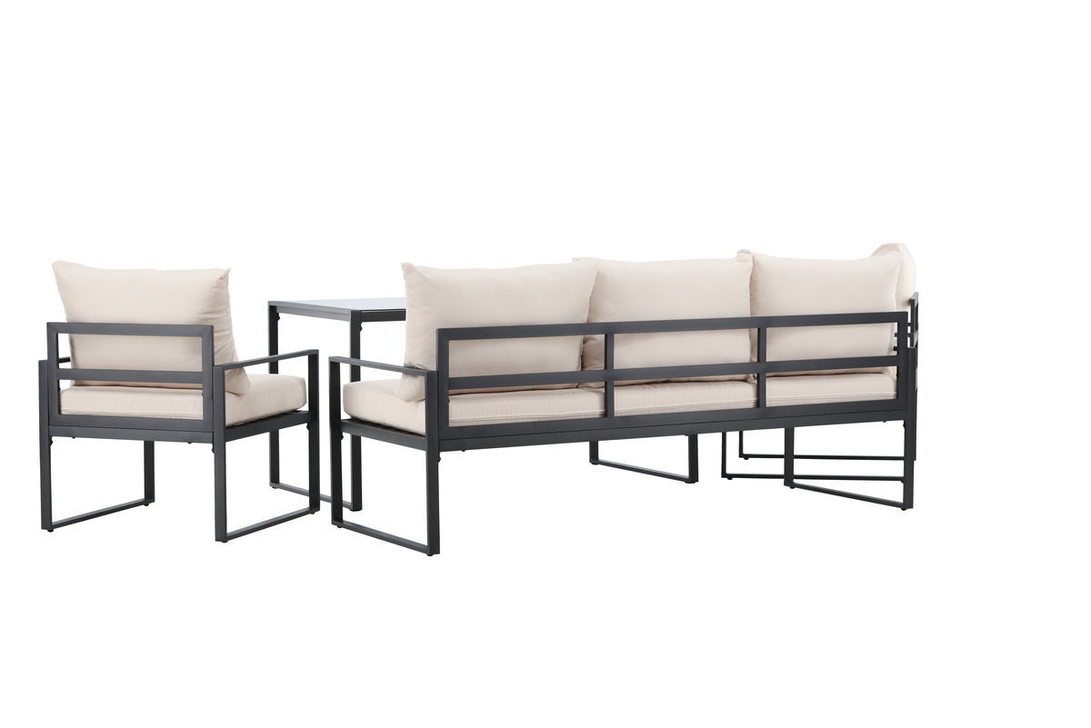 Catania soffgrupp, svart/beige