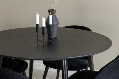 Dipp & Velvet matgrupp, svart (sammet)