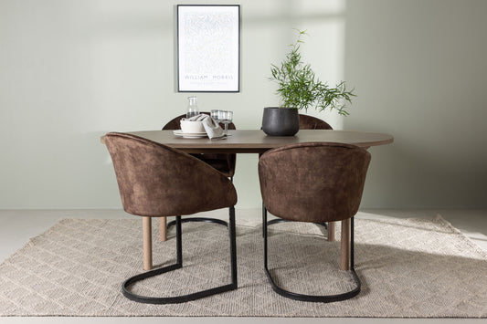 Andy & Evening matgrupp, brun